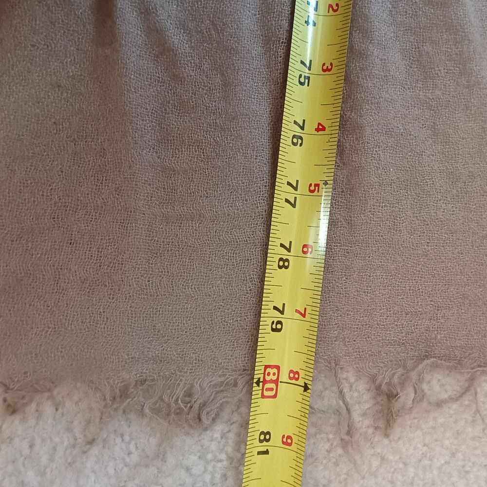 J. Jill 100% Cashmere Scarf Beige Quiet Elegance Money Long Rectangle 80x27 - Picture 5 of 7